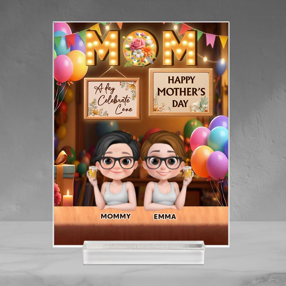 A Day Celebrate Love - Personalized Custom Acrylic Plaque With Base