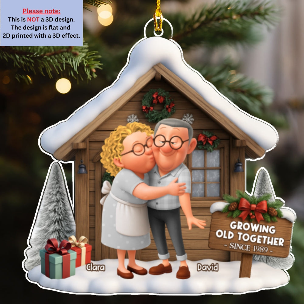 Family Couple Christmas - Personalized Custom Acrylic Ornament