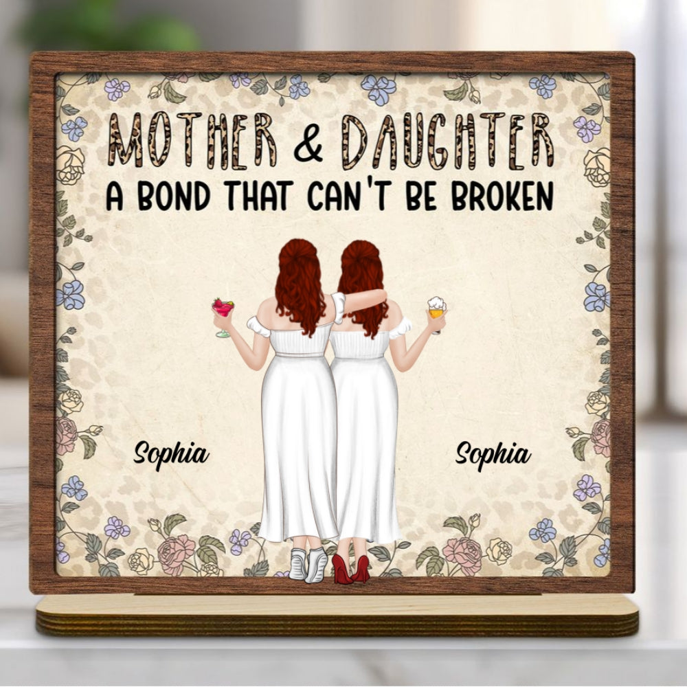 Lovely Daughters - Personalized Custom 2-Layer Wood Plaque With Flat Base