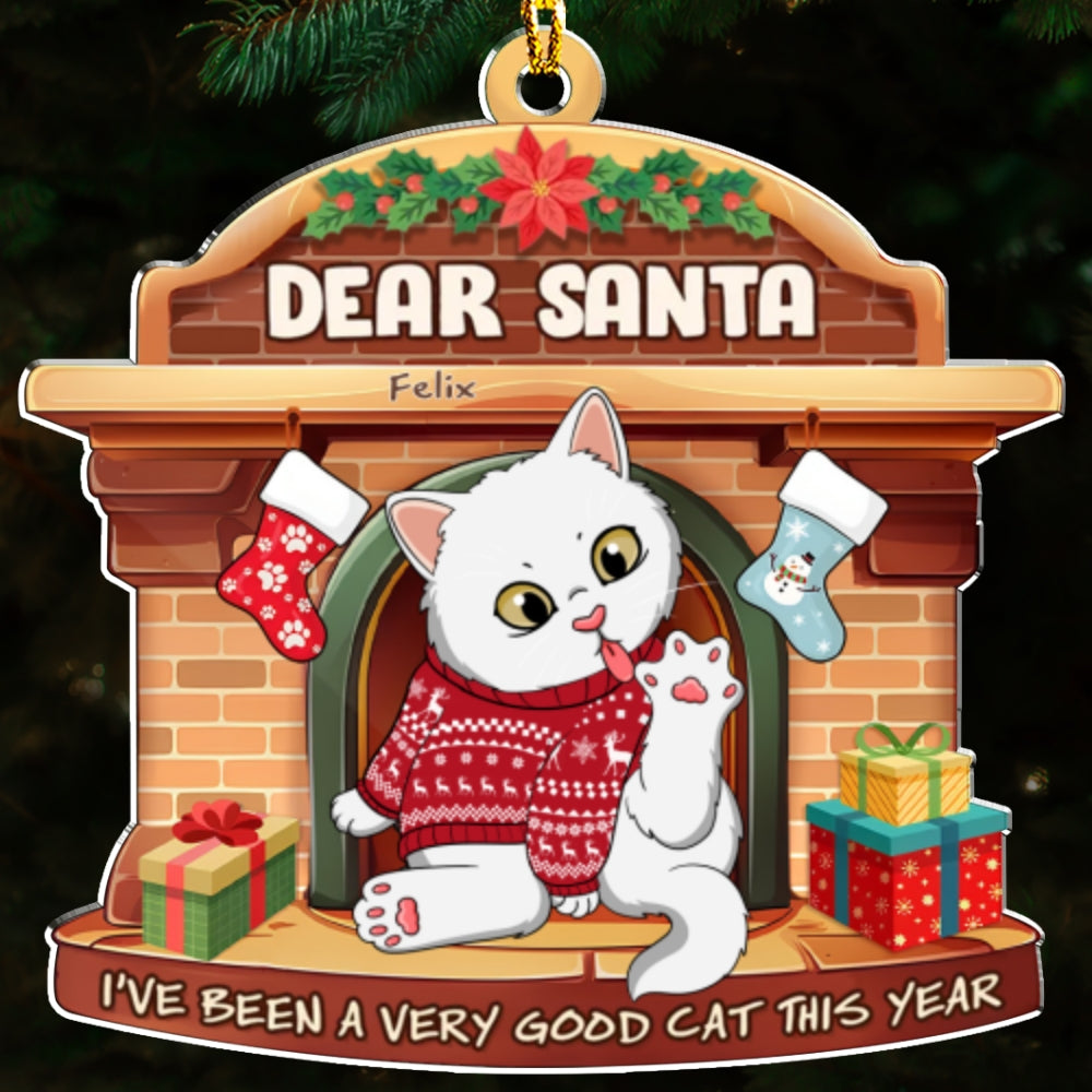 The Cutest Santa Paws - Personalized Custom Acrylic Ornament