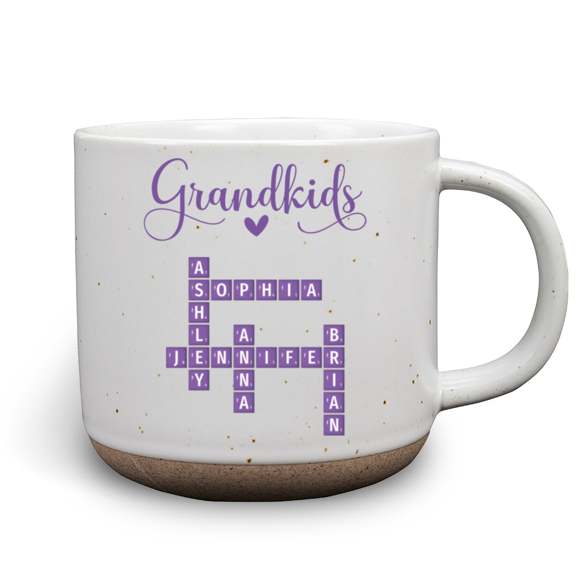 Love My Grandkids Crossword - Personalized Custom Pottery Mug