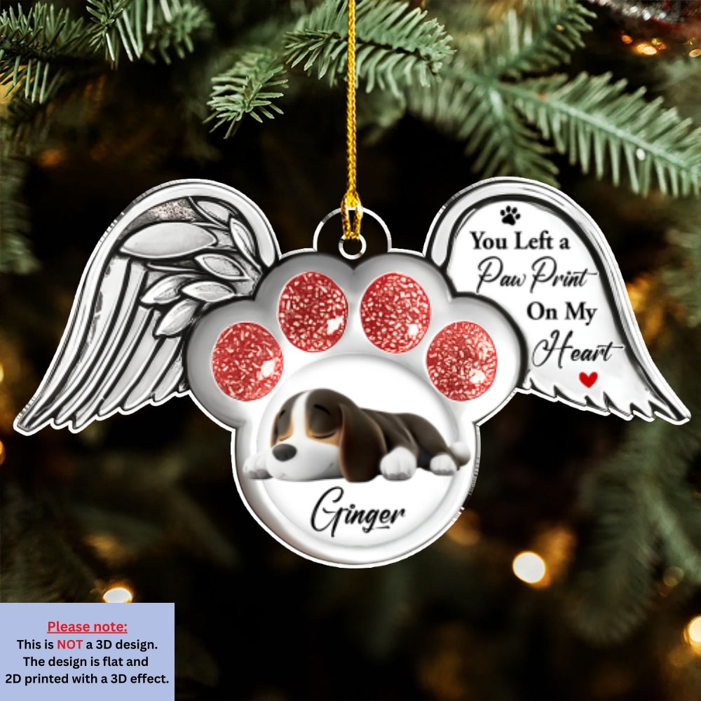 Paw In Heaven - Personalized Custom Acrylic Ornament