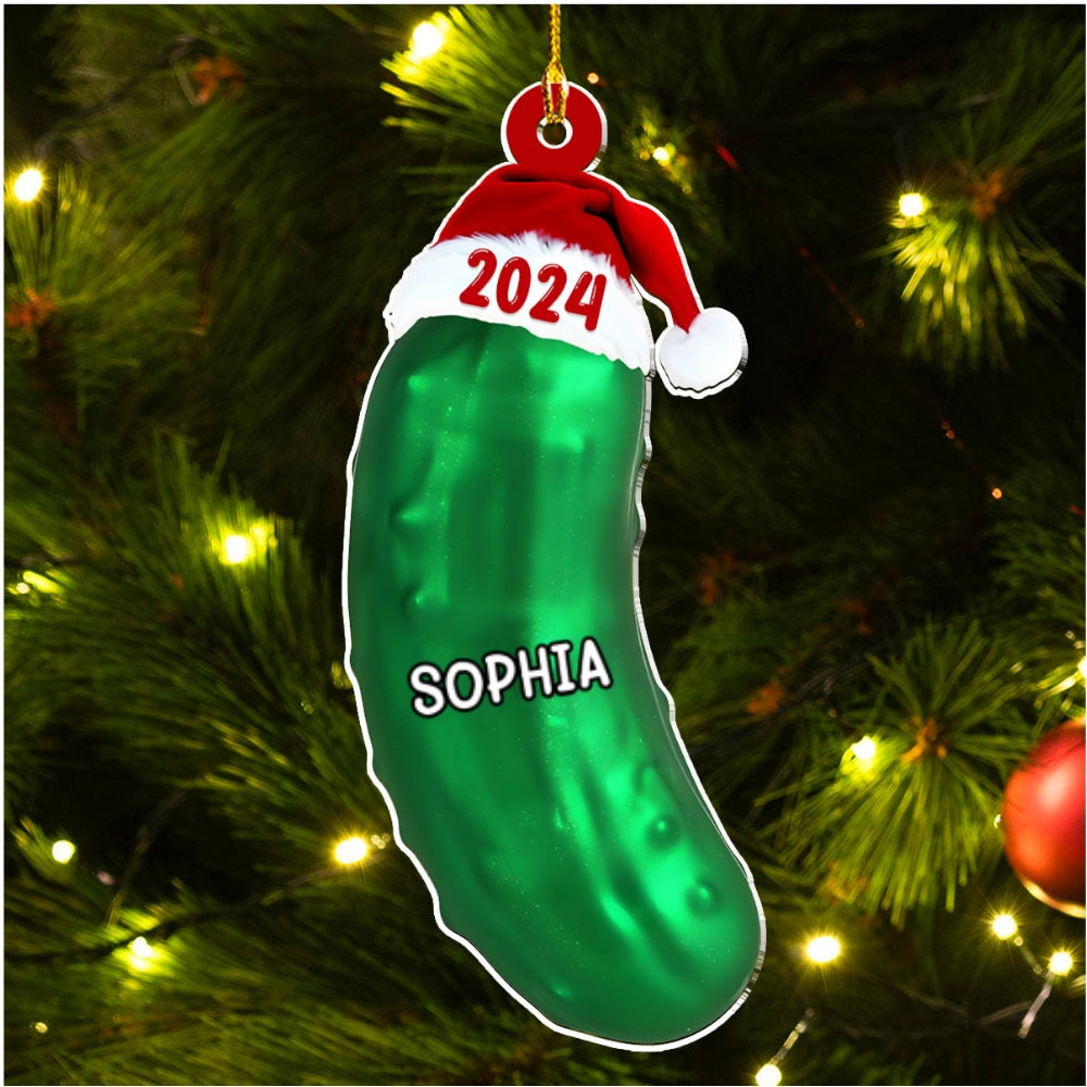 Pickle Custom Family Name - Personalized Custom Acrylic Ornament