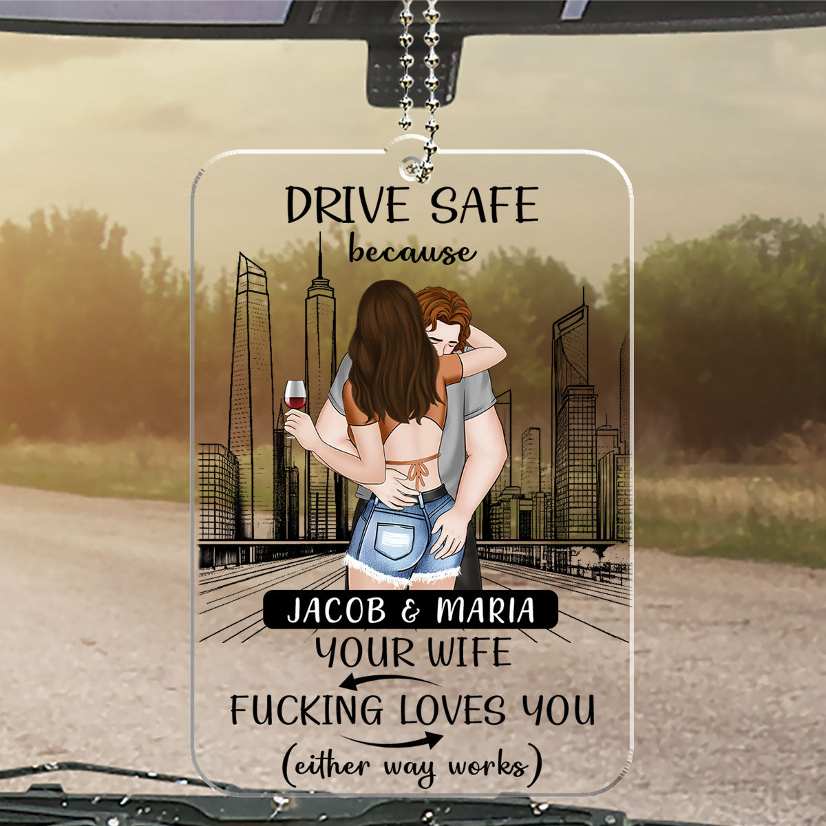 I Love You Forever & Always - Personalized Custom Car Ornament