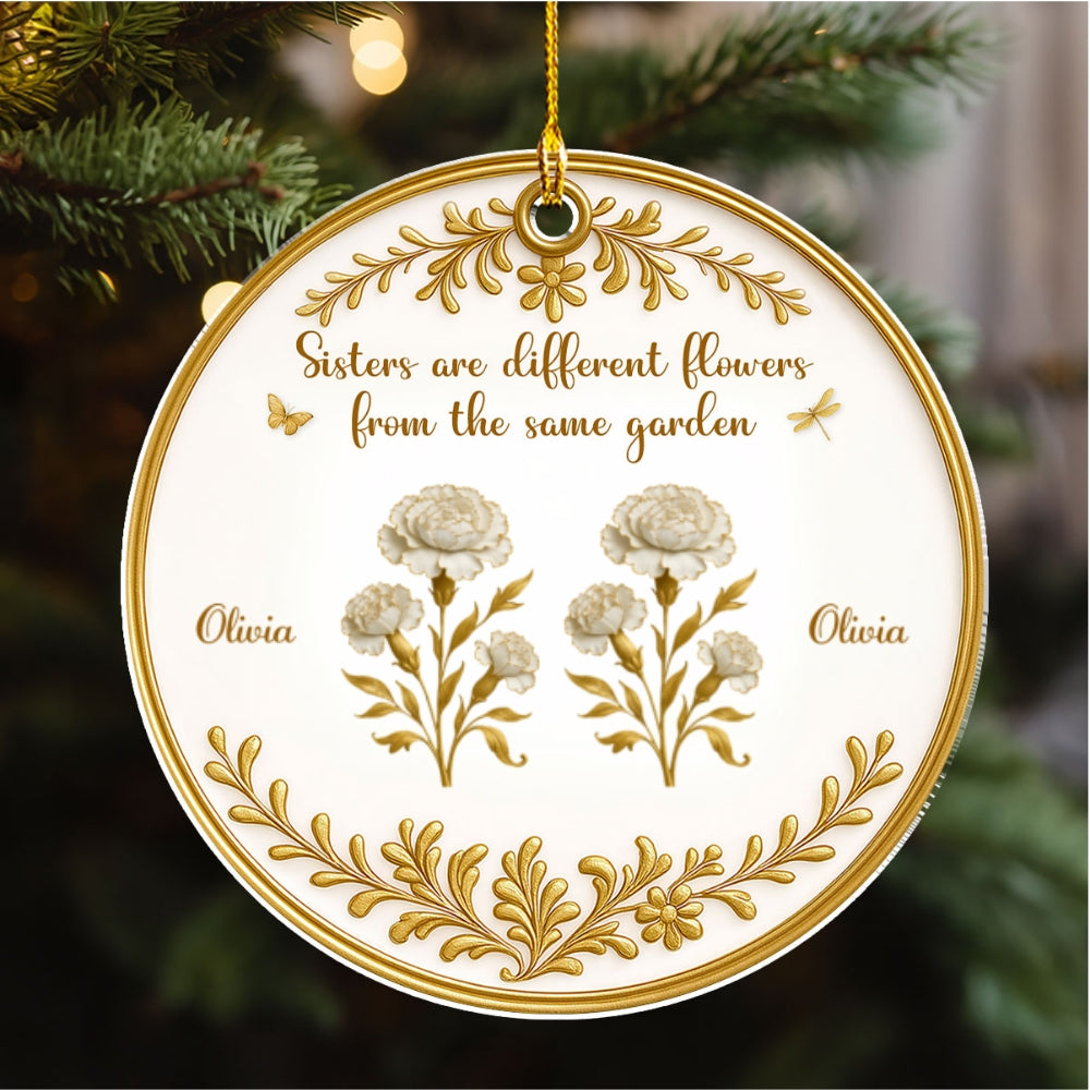 Lovely Flowers - Personalized Custom Acrylic Ornament