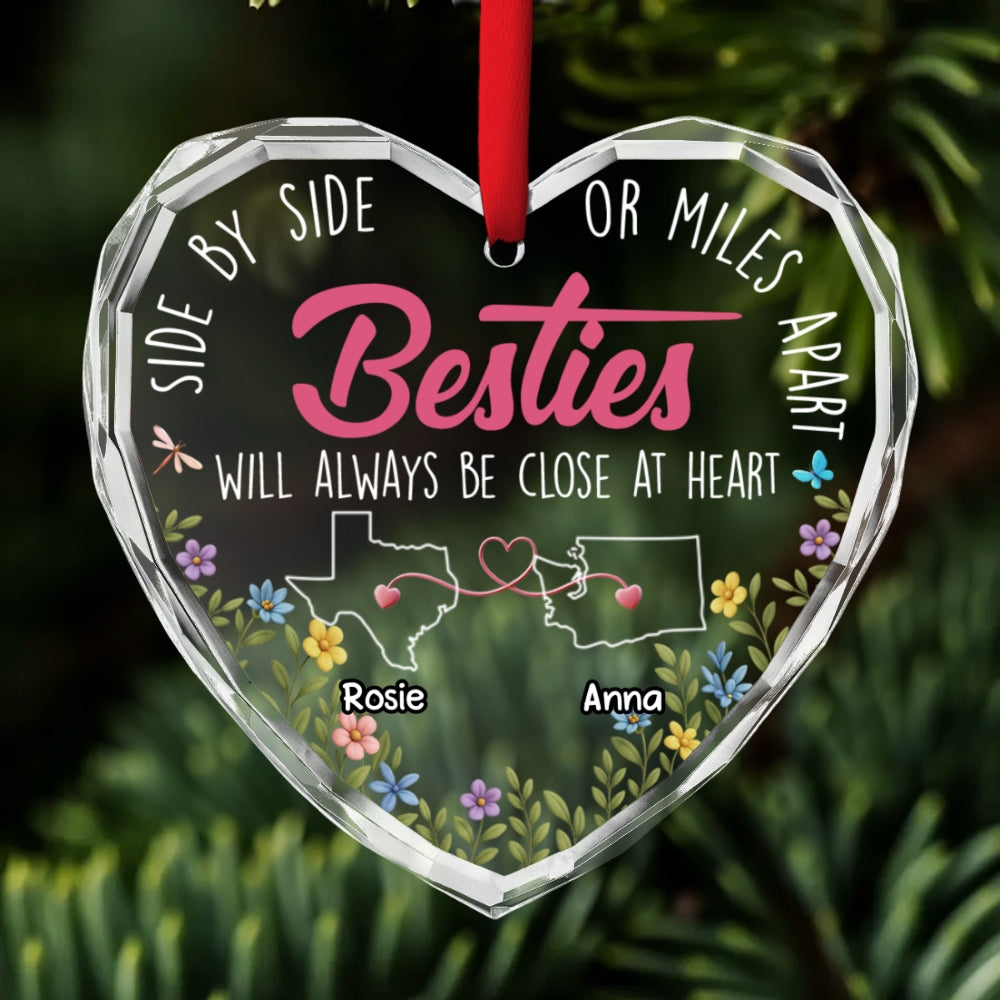 Heart By Heart - Personalized Custom Glass Ornament