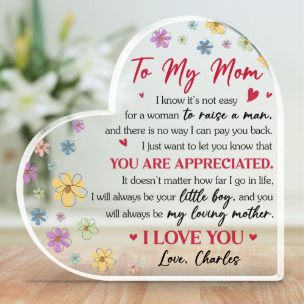 You Are Always My Loving Mom - Personalized Custom Acrylic Plaque