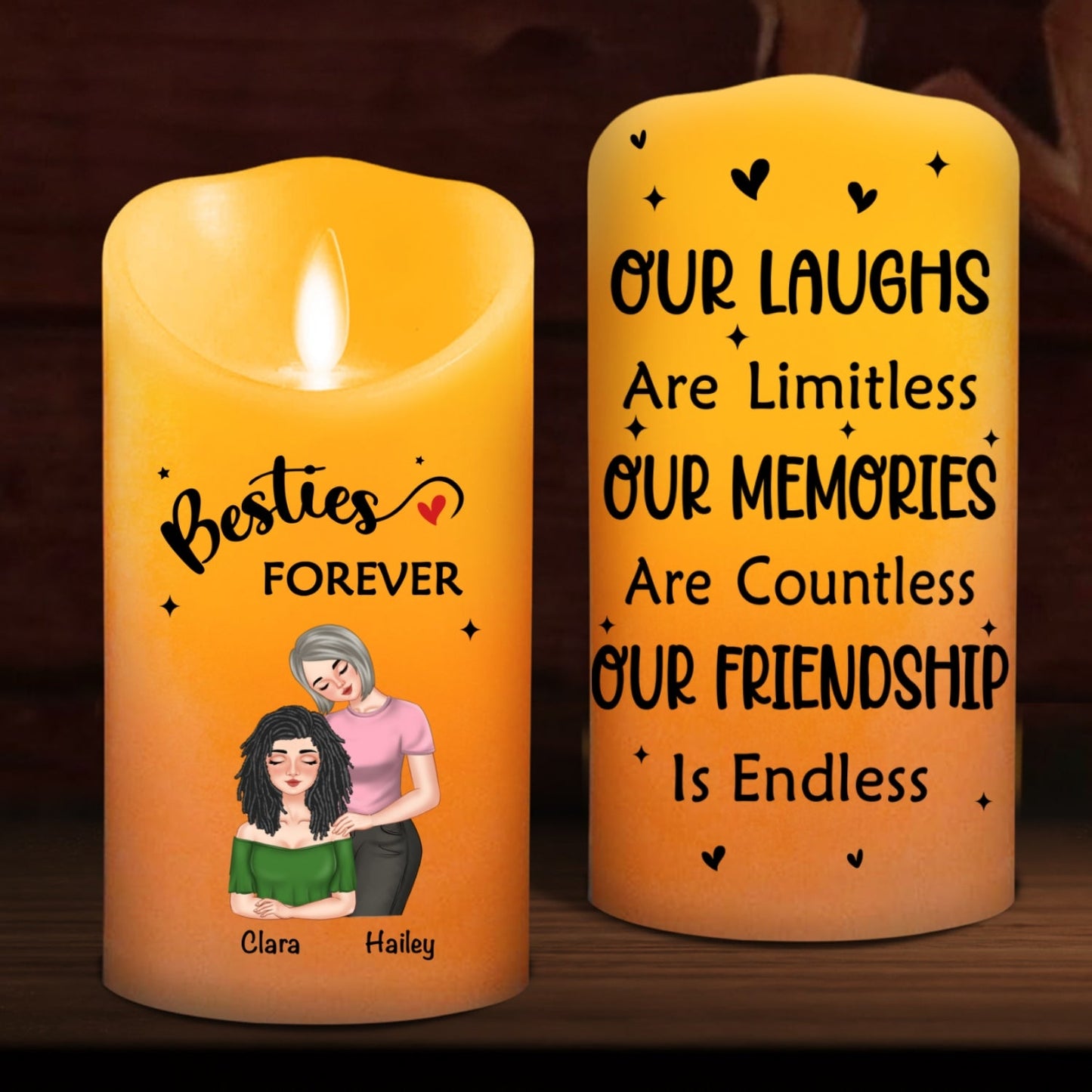 Our Friendship - Personalized Custom LED Candle