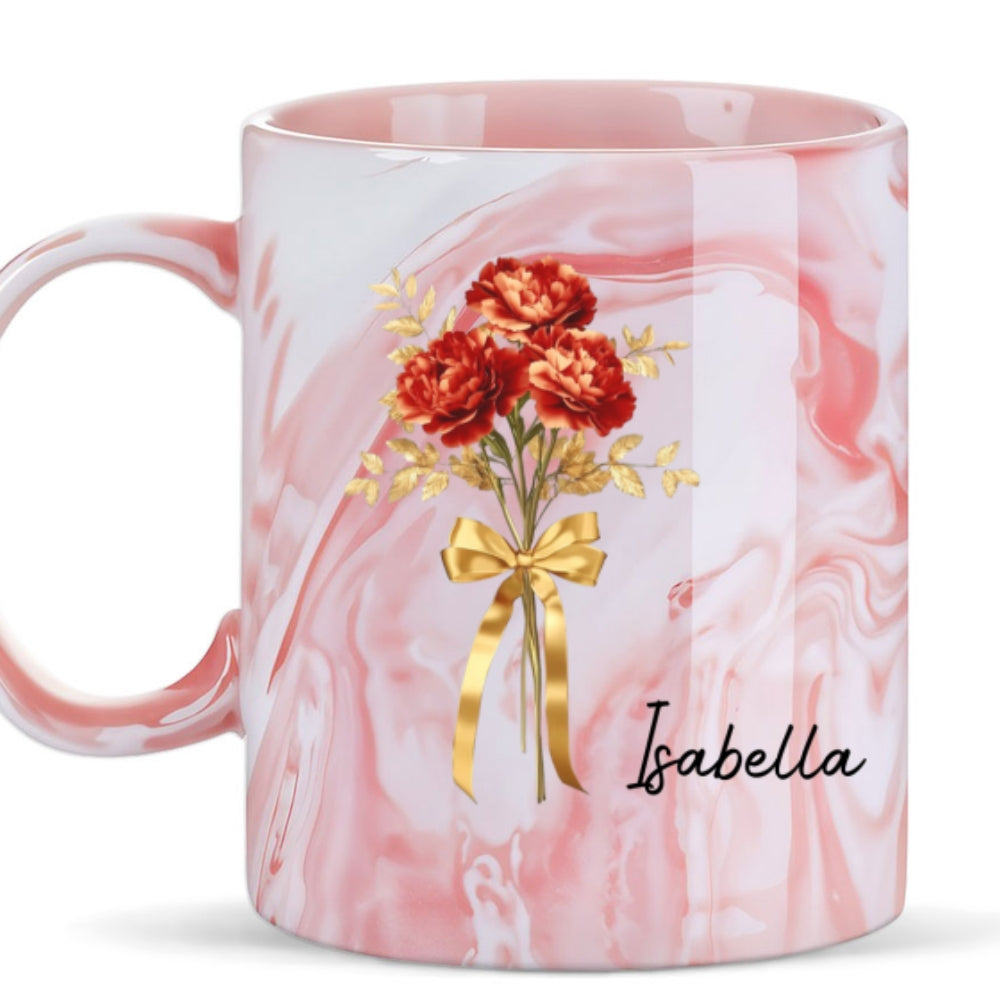 You Make My World Brighter Just By Being In It - Personalized Custom Pink Marble Mug