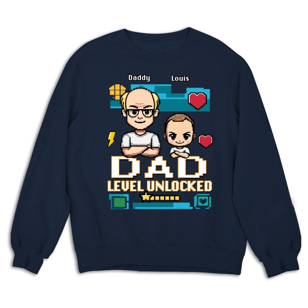 Dad Level Unlocked - Personalized Custom Shirt
