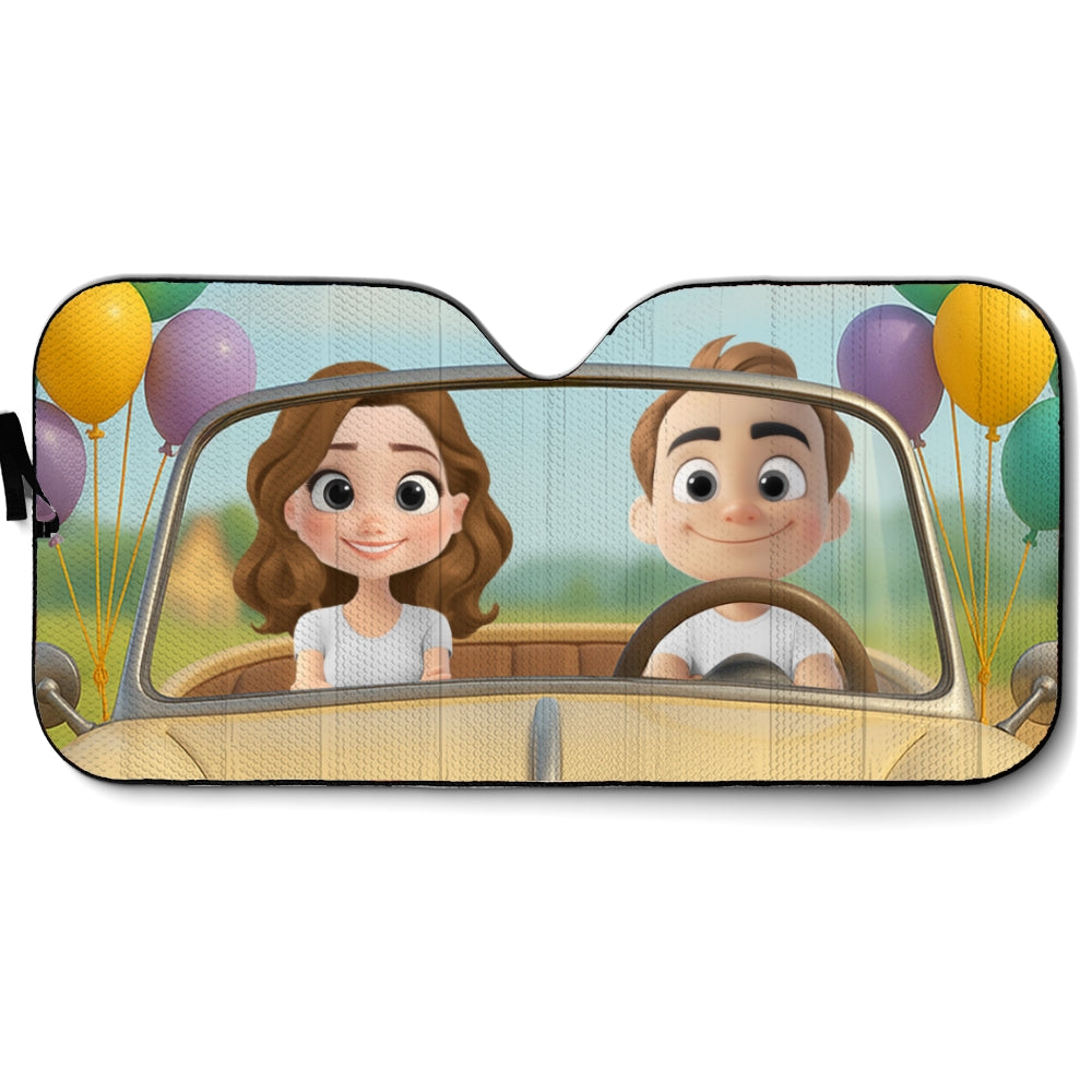 Forever Ride Together - Personalized Custom Car Sunshade