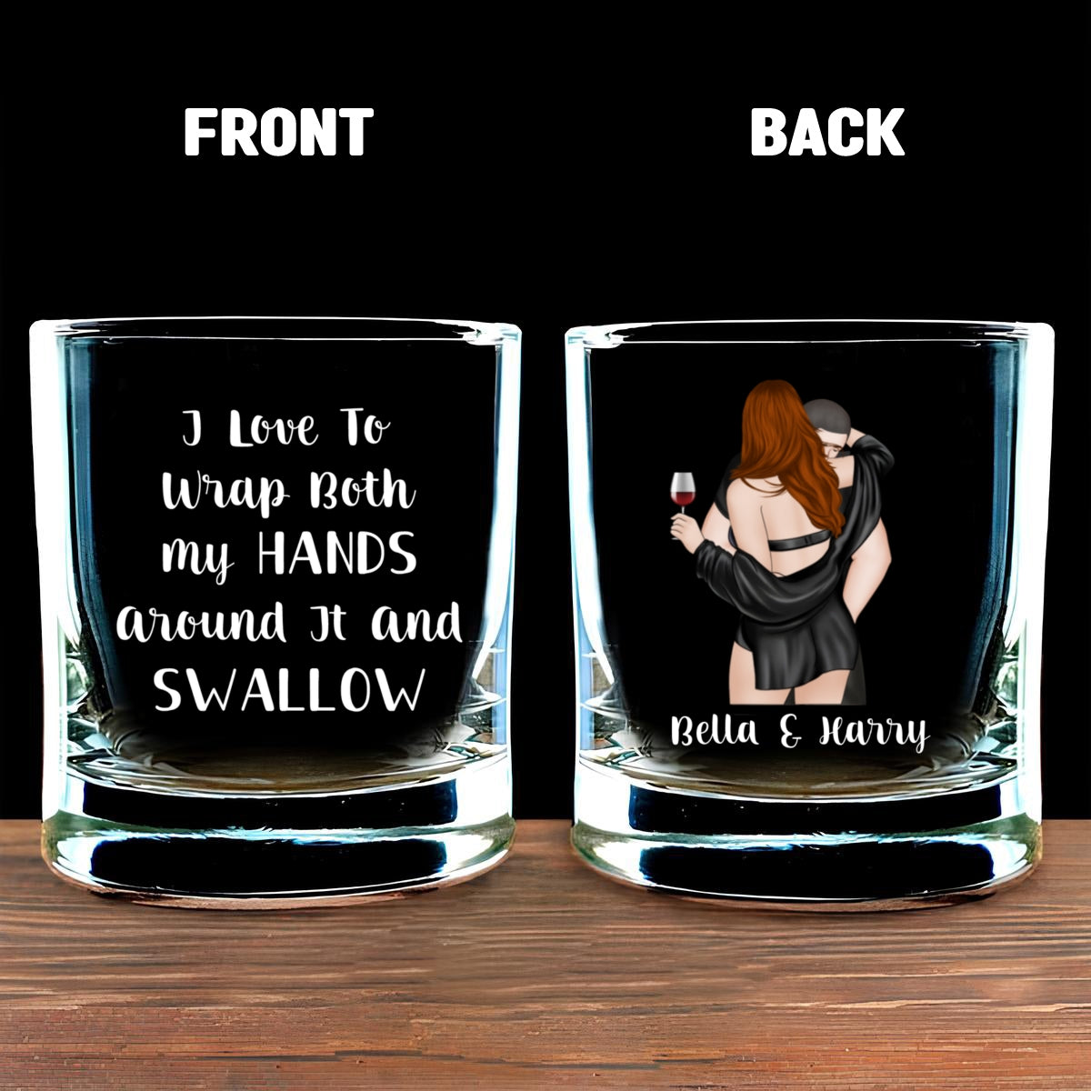I Love To Wrap Both My Hands - Personalized Custom Whiskey Glass
