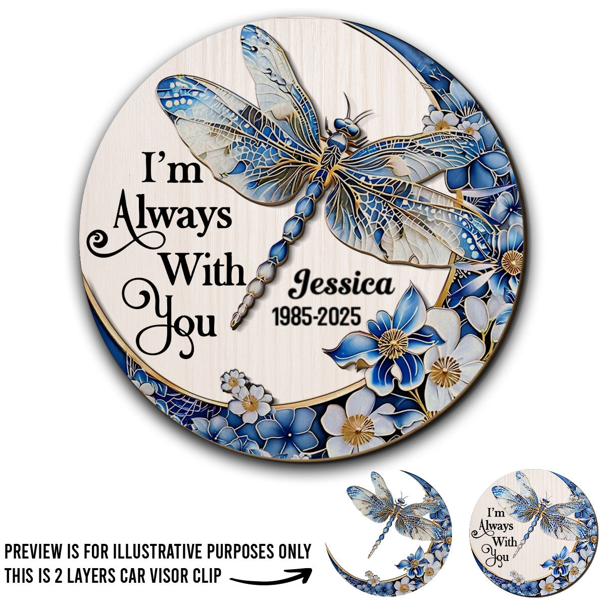 Miss You Every Single Day - Personalized Custom Car Visor Clip