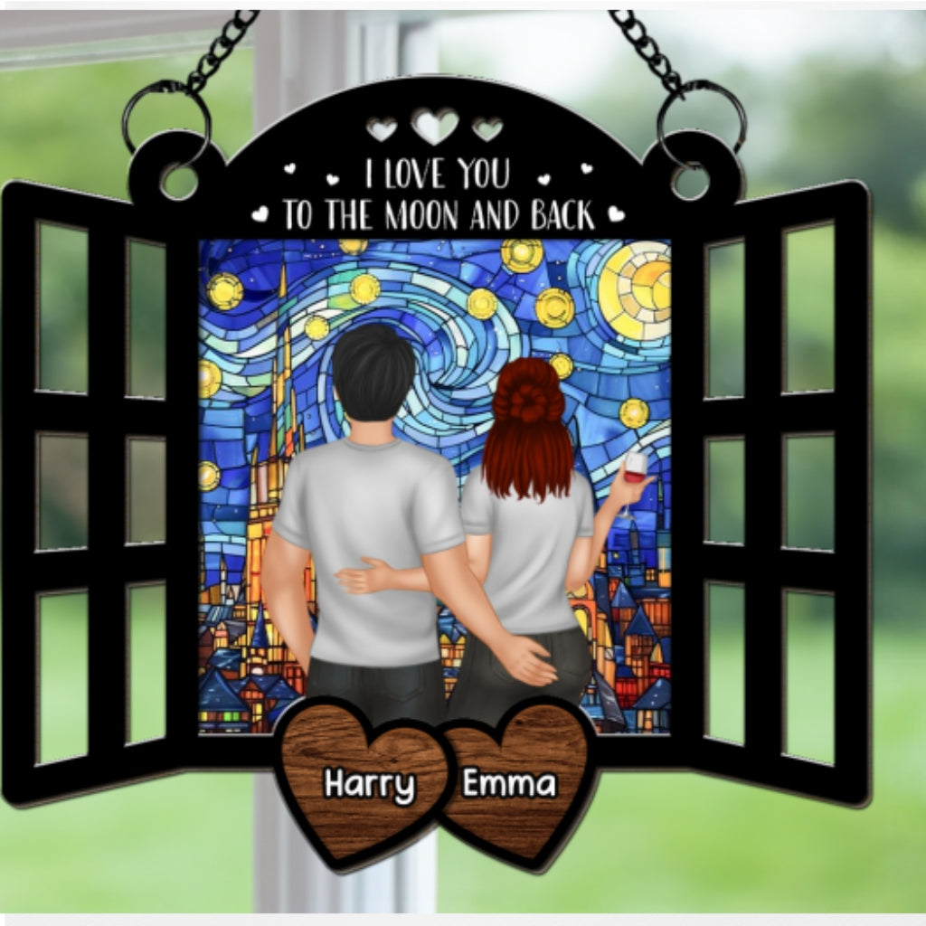 First Kiss - Personalized Custom Suncatcher