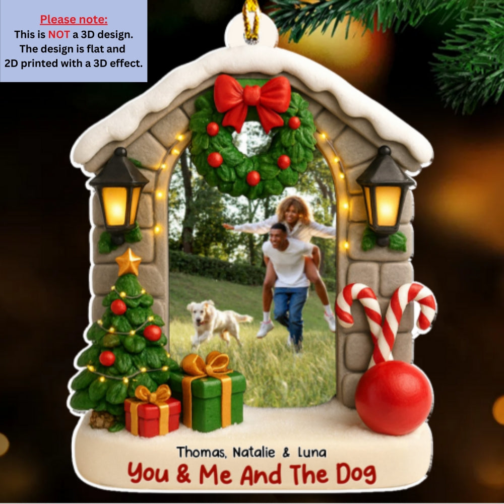 Bond Of Dog Love Photo - Personalized Custom 3D Effect Acrylic Ornament