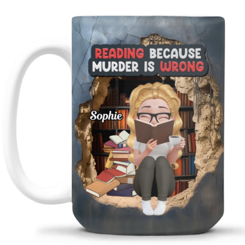 Reading Keeps Me Outta Prison - Personalized Custom Coffee Mug