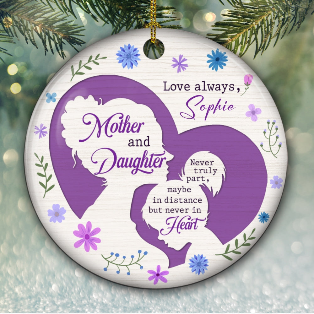 Mother And Daughter - Personalized Custom Ceramic Ornament