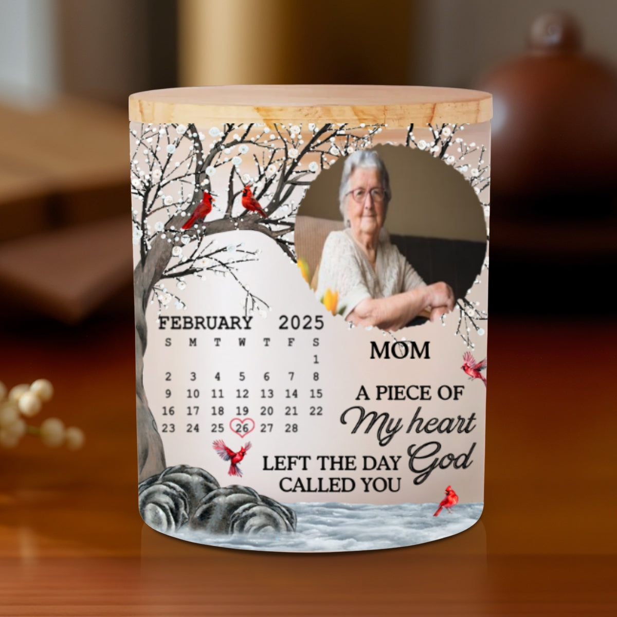 The Moment Your Heart Stopped Mine Changed Forever - Personalized Custom Glass Jar With LED Candle