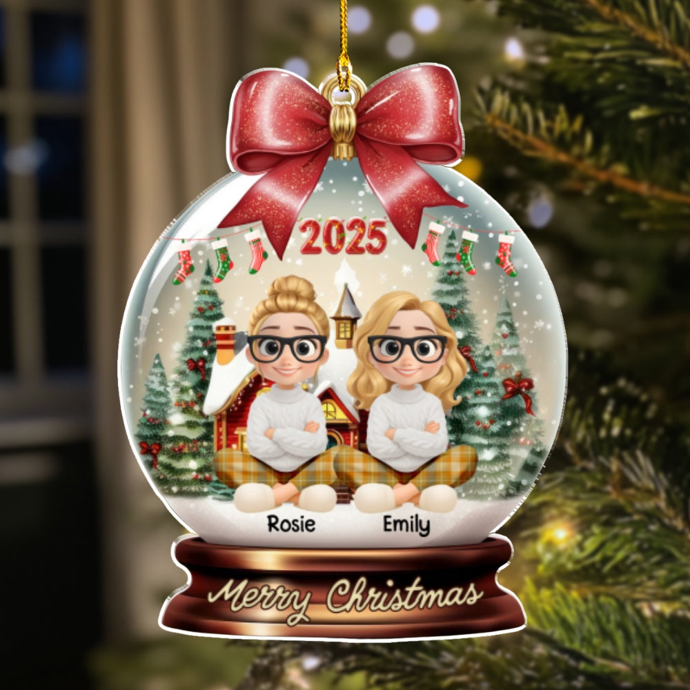 Merry Christmas My Besties 2025 - Personalized Custom Acrylic Ornament