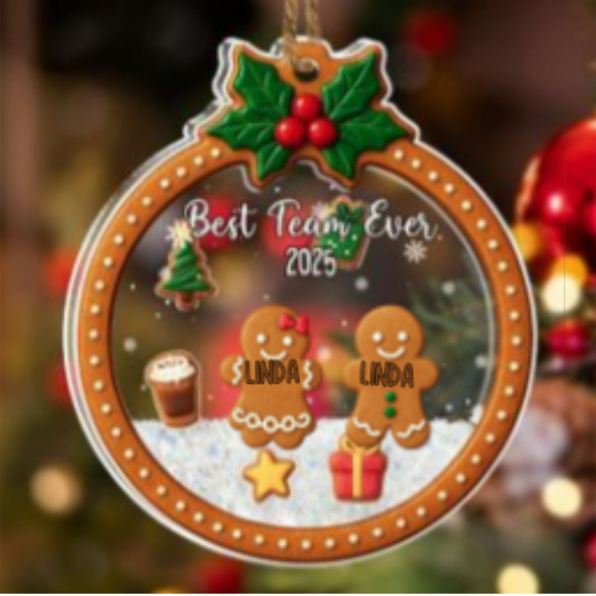 Great Teams Create Great Results - Personalized Custom Acrylic Shaker Ornament