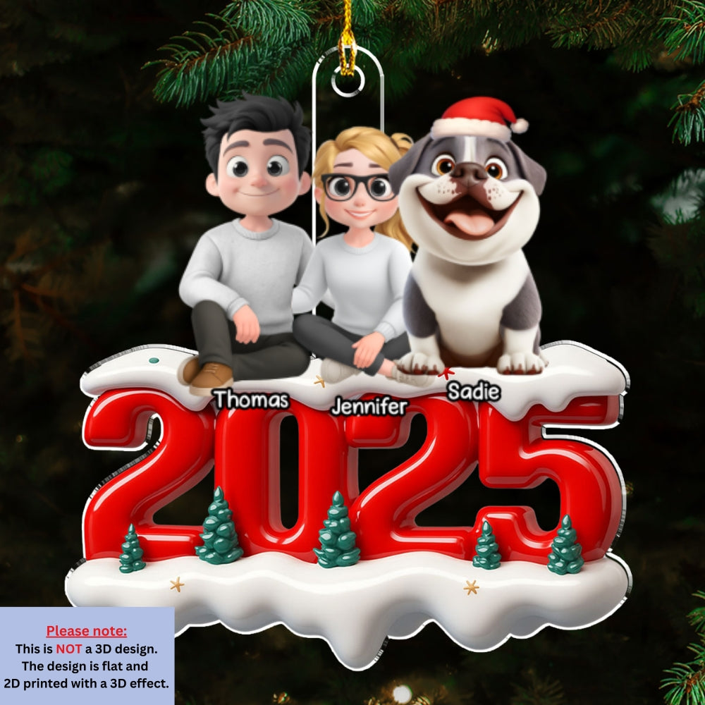 Together Forever Now - Personalized Custom 3D Effect Acrylic Ornament