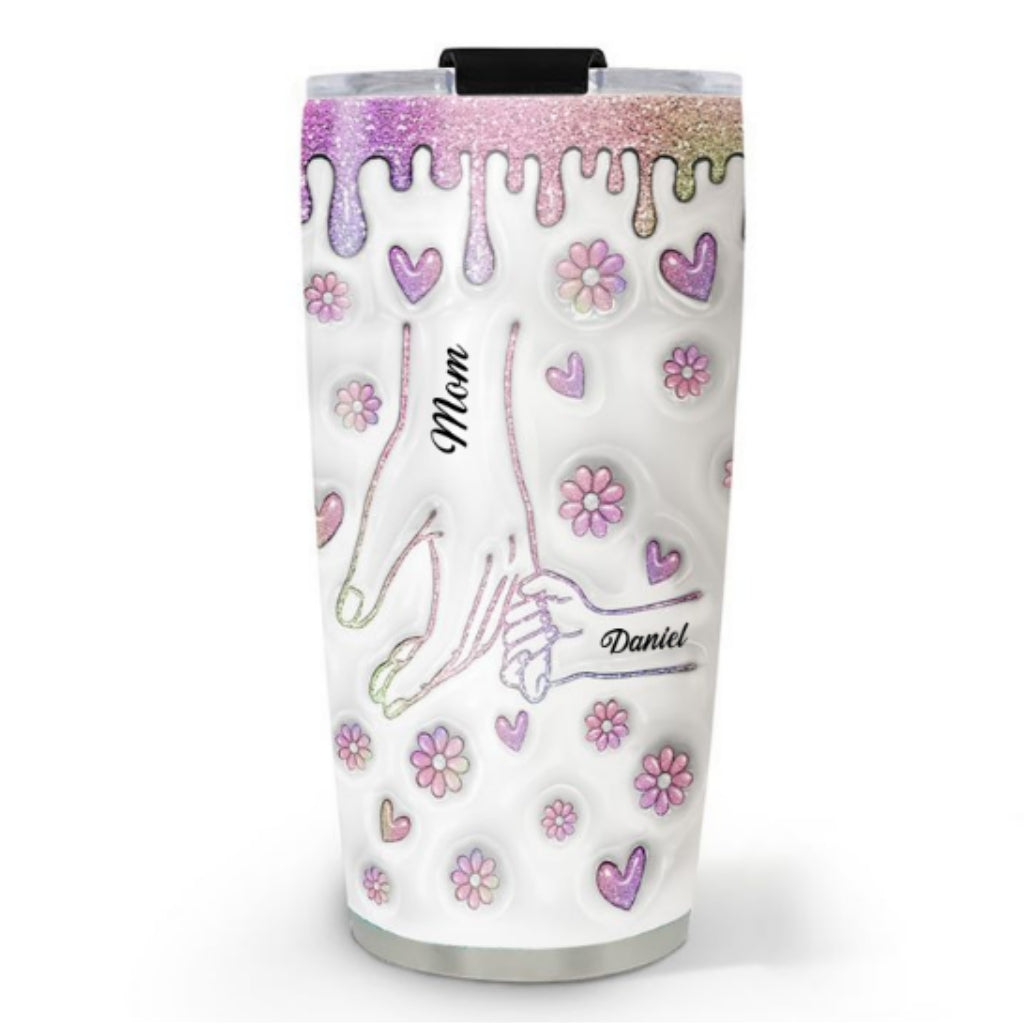 Hold Our Hands And Our Hearts - Personalized Custom 3D Inflated Effect Tumbler