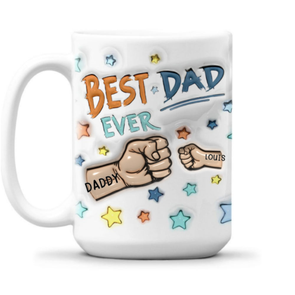 Worlds Greatest Dad - Personalized Custom 3D Inflated Effect Mug