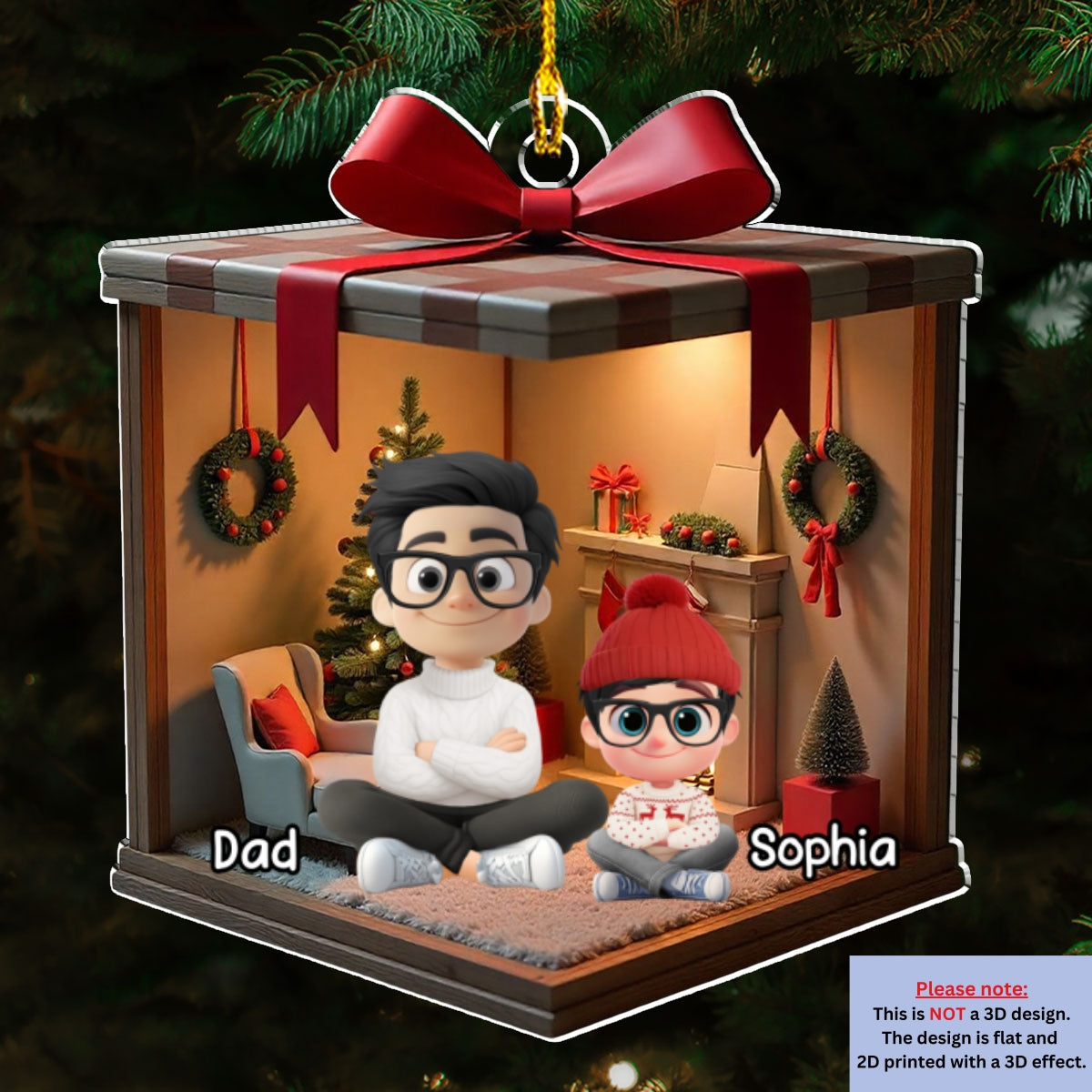 Family Moments 2025 - Personalized Custom Acrylic Ornament