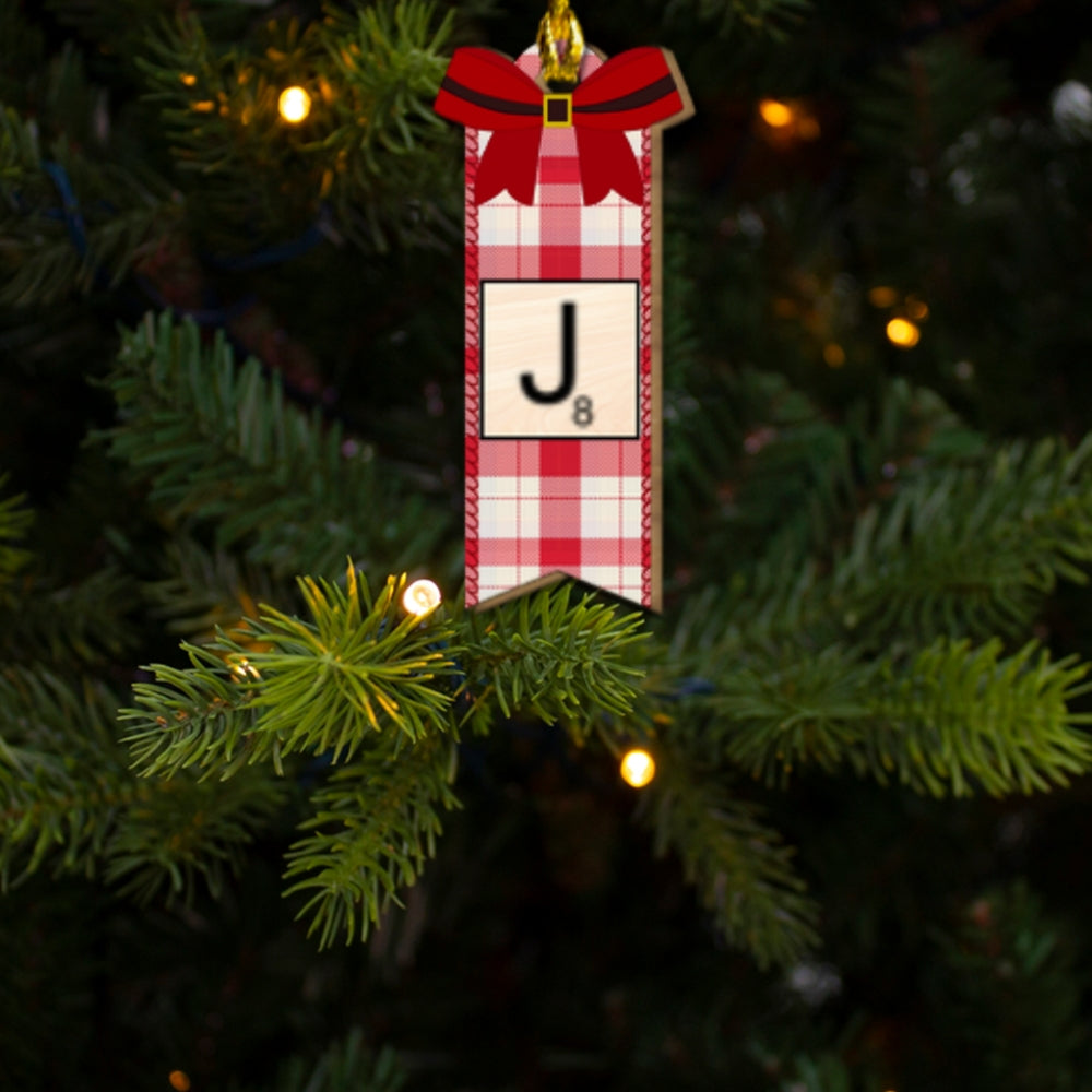 Christmas Scrabble - Personalized Custom Freeshape 2-Layered Wood Ornament