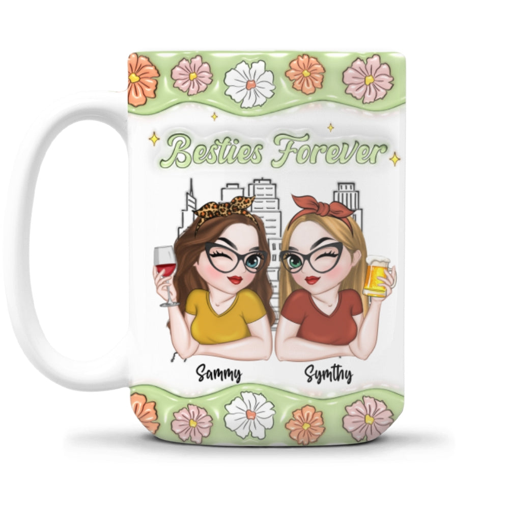 Best Friend Forever - Personalized Custom 3D Inflated Effect Mug