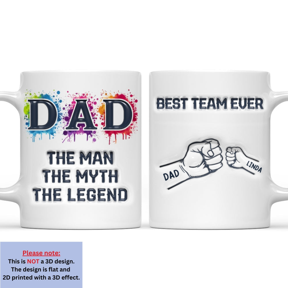 Papa We Love You - Personalized Custom 3D Inflated Effect Mug