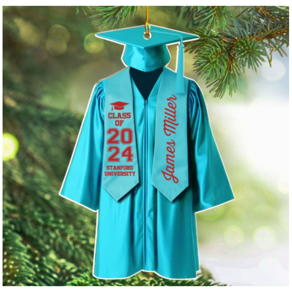 Happy Graduation 2024 - Personalized Custom 3D Effect Acrylic Ornament