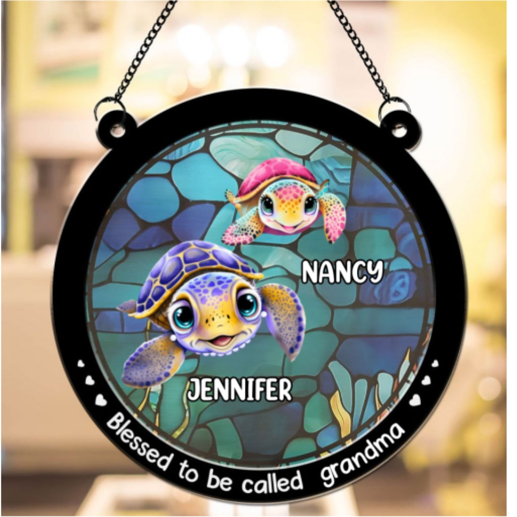 Blessed To Be Called Turtle Summer - Personalized Custom Suncatcher