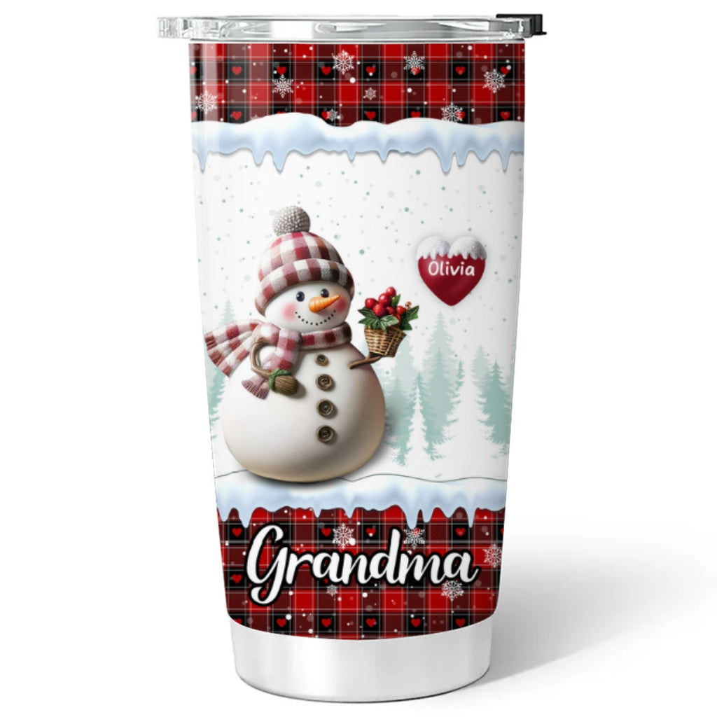 Lovely Snowman Grandma - Personalized Custom Tumbler