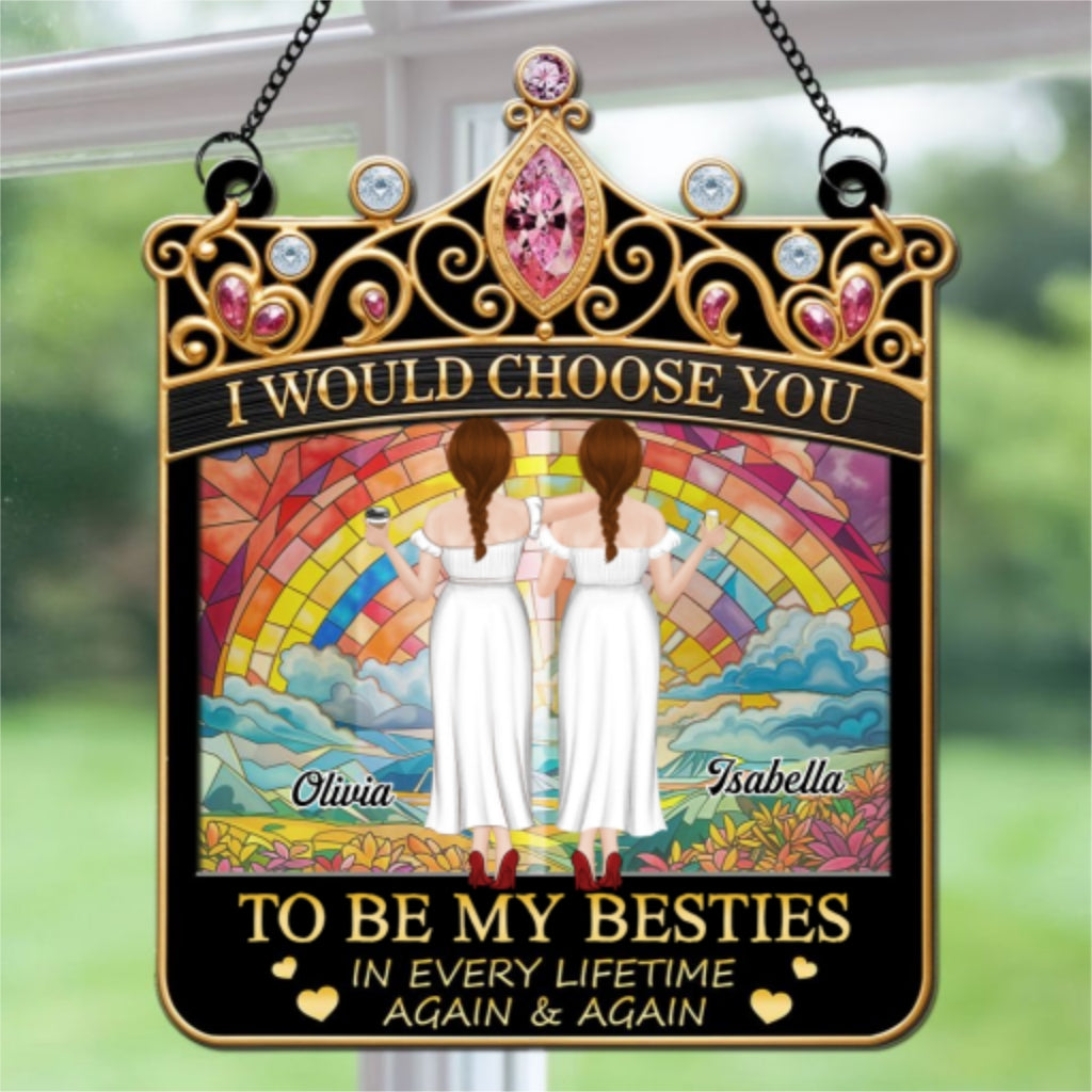 Sisters Holiday Cheer - Personalized Custom Suncatcher