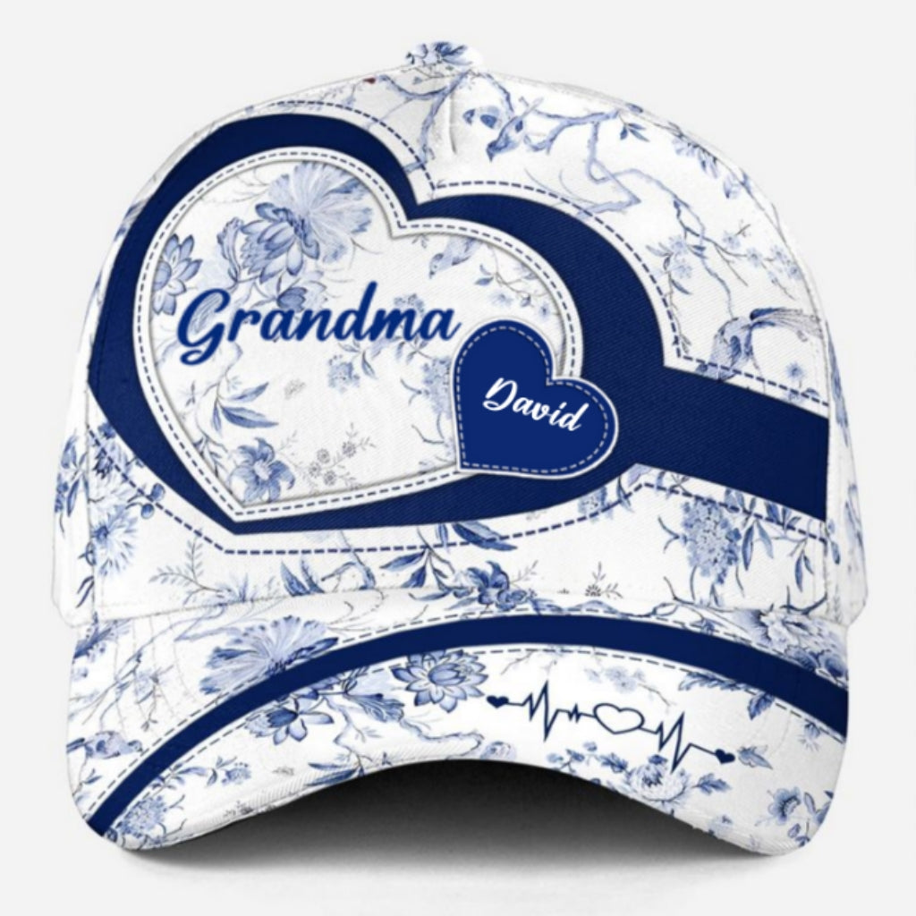 Love Being Grandma Toile - Personalized Classic Cap