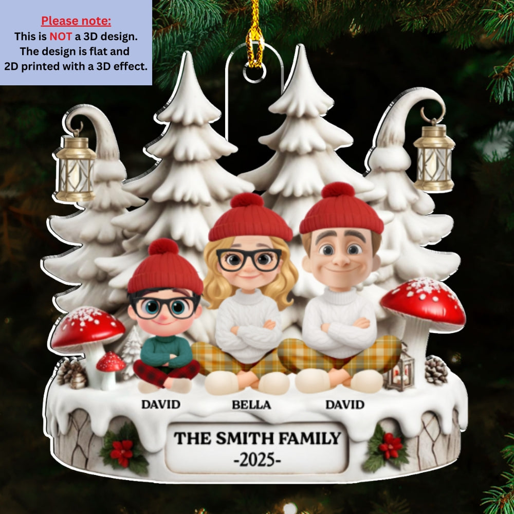 Family With One We Love - Personalized Custom Acrylic Ornament