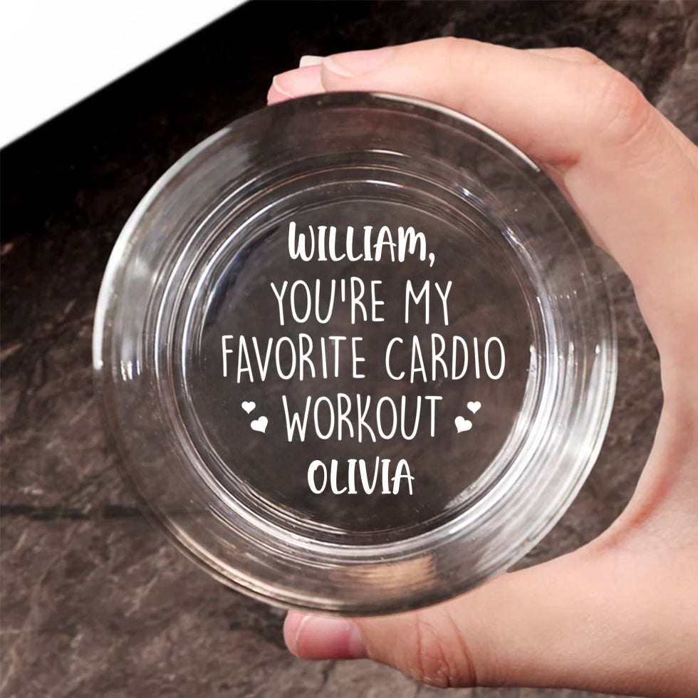 Favorite Cardio - Personalized Custom Engraved Whiskey Glass