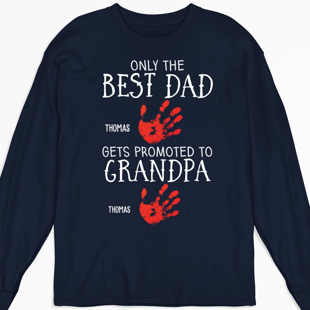 Promoted To Grandpa - Personalized Custom Shirt