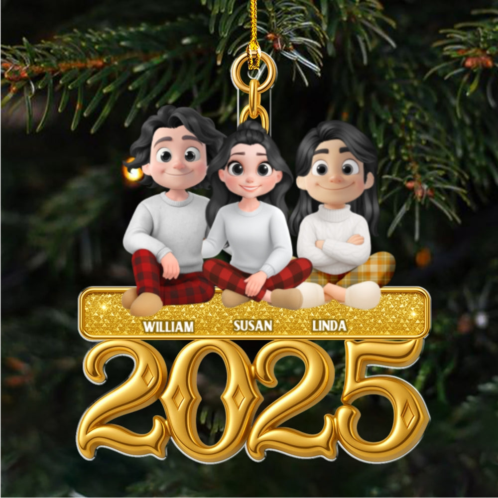 Golden Family - Personalized Custom Acrylic Ornament