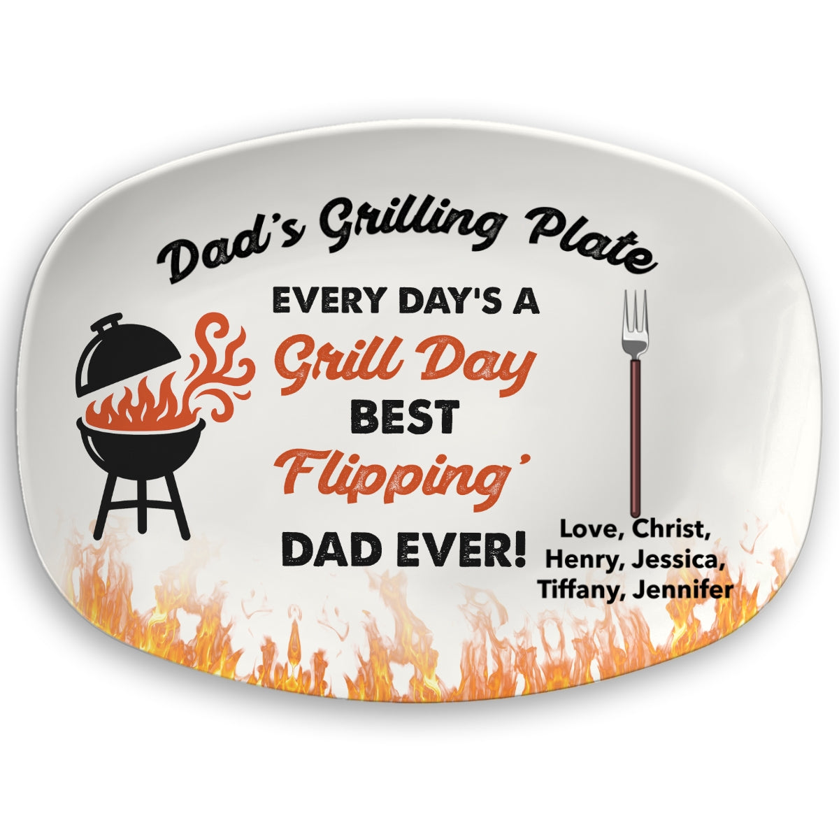 King Of The Grill - Personalized Custom Platter