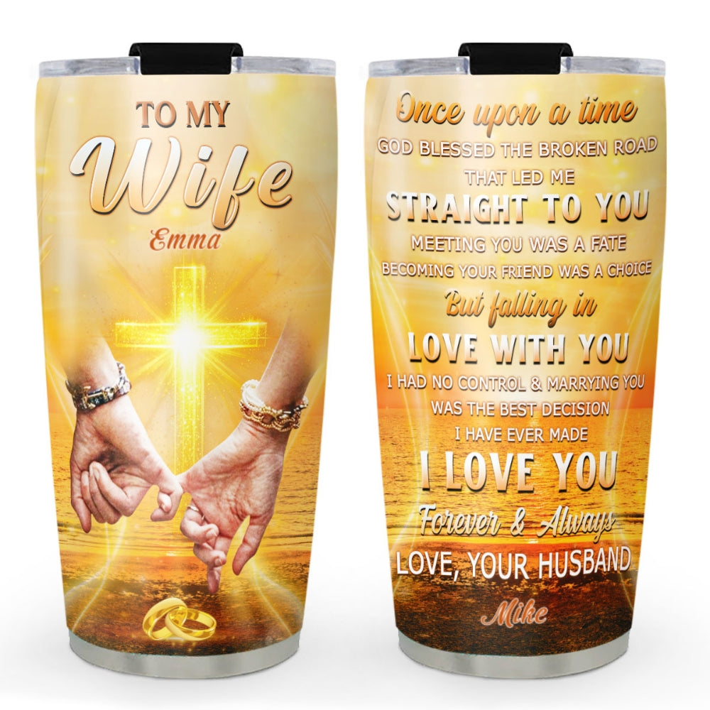 God Blessed You And Me - Personalized Custom Tumbler