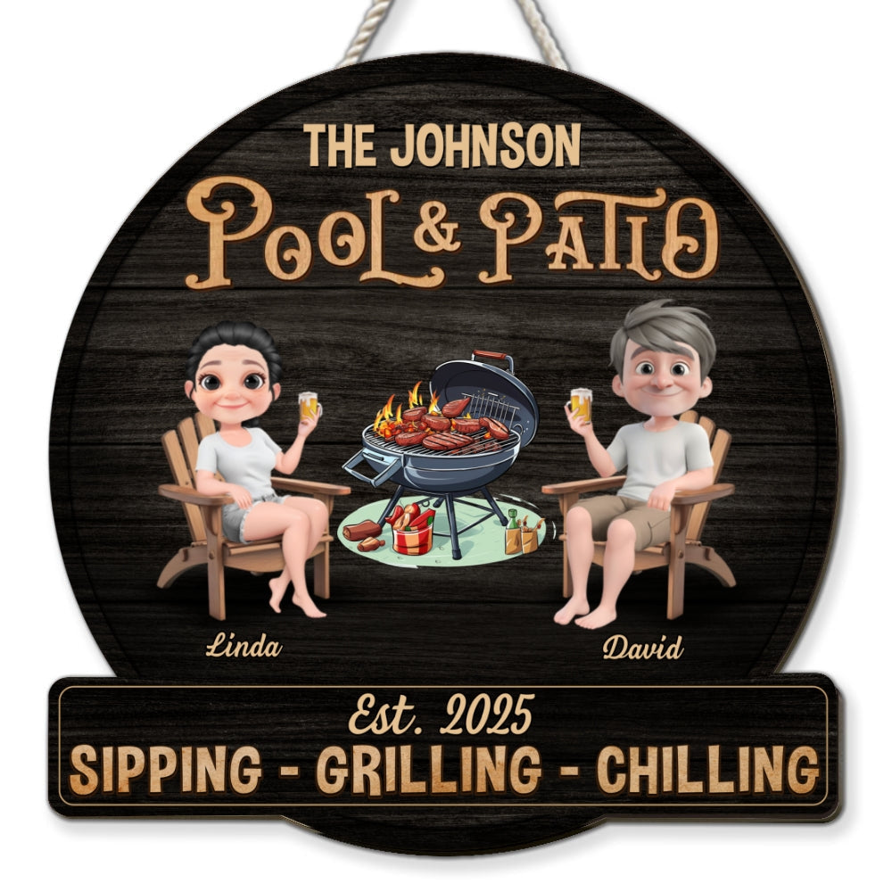 We At Pool And Patio - Personalized Custom Wood Sign
