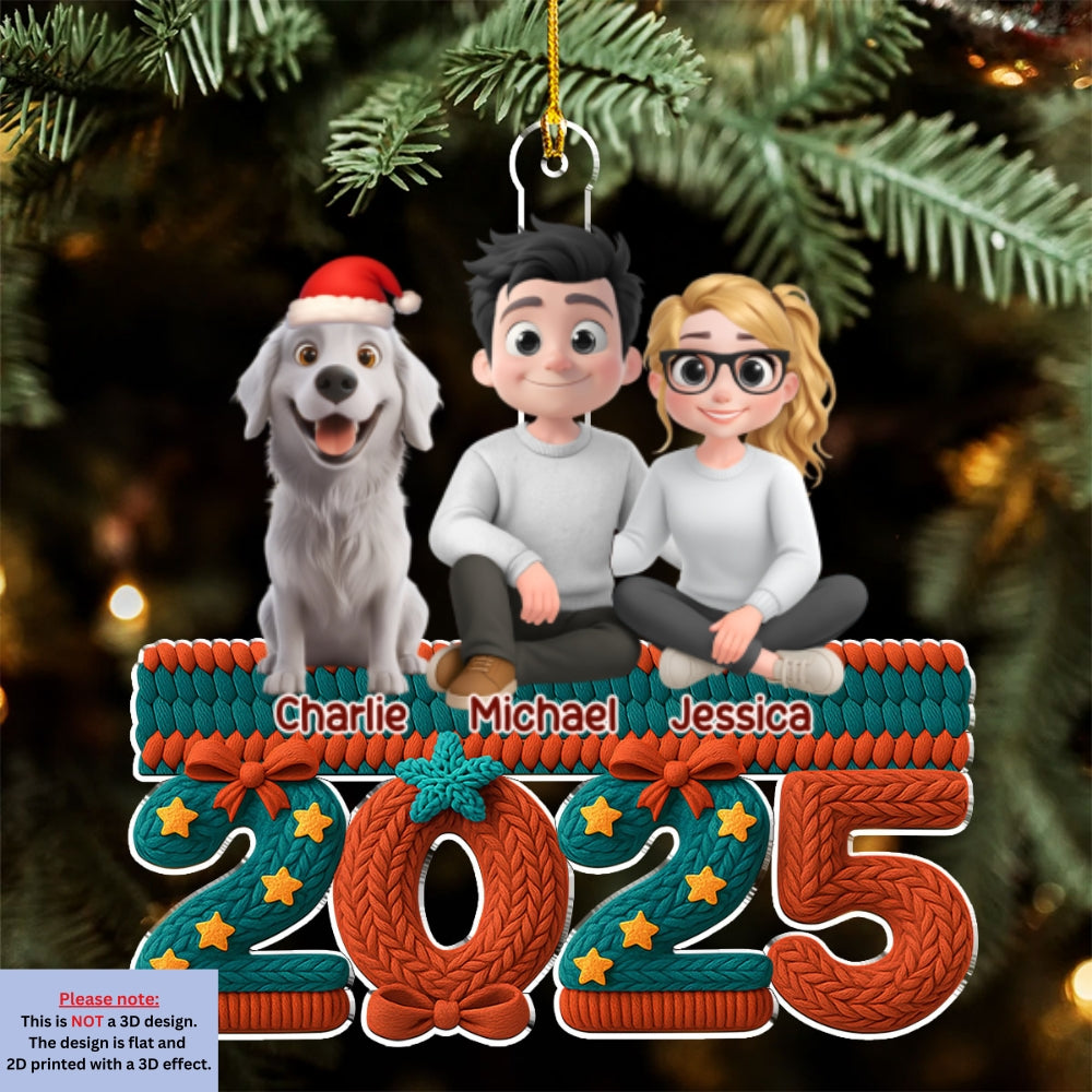 Jolly Year - Personalized Custom 3D Effect Acrylic Ornament
