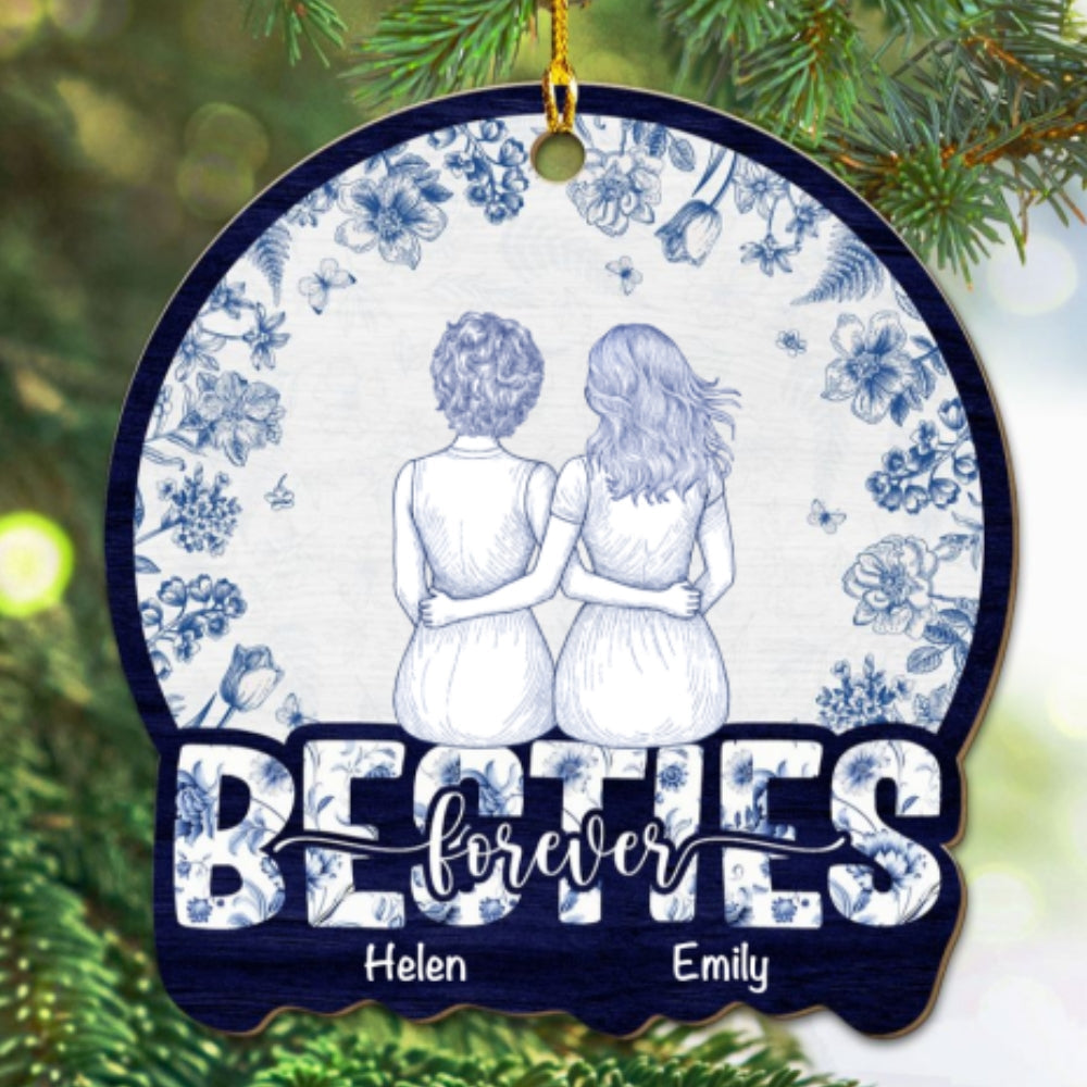 Best Bestie Forever - Personalized Custom Wood Ornament