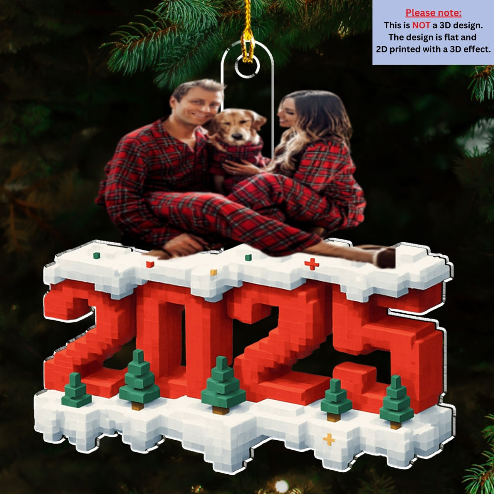All Of Us In This Year Photo - Personalized Custom 3D Effect Acrylic Ornament