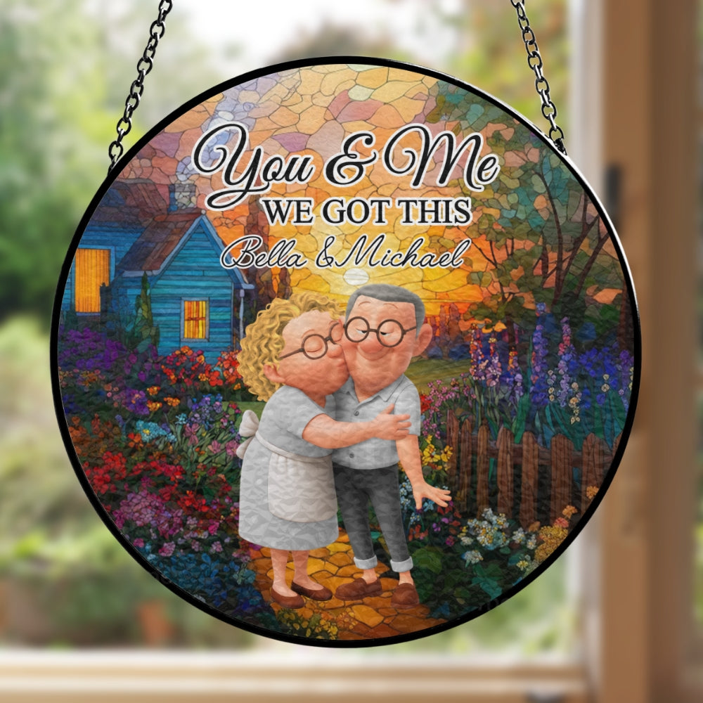We Are Together For The Last - Personalized Custom Window Hanging Suncatcher
