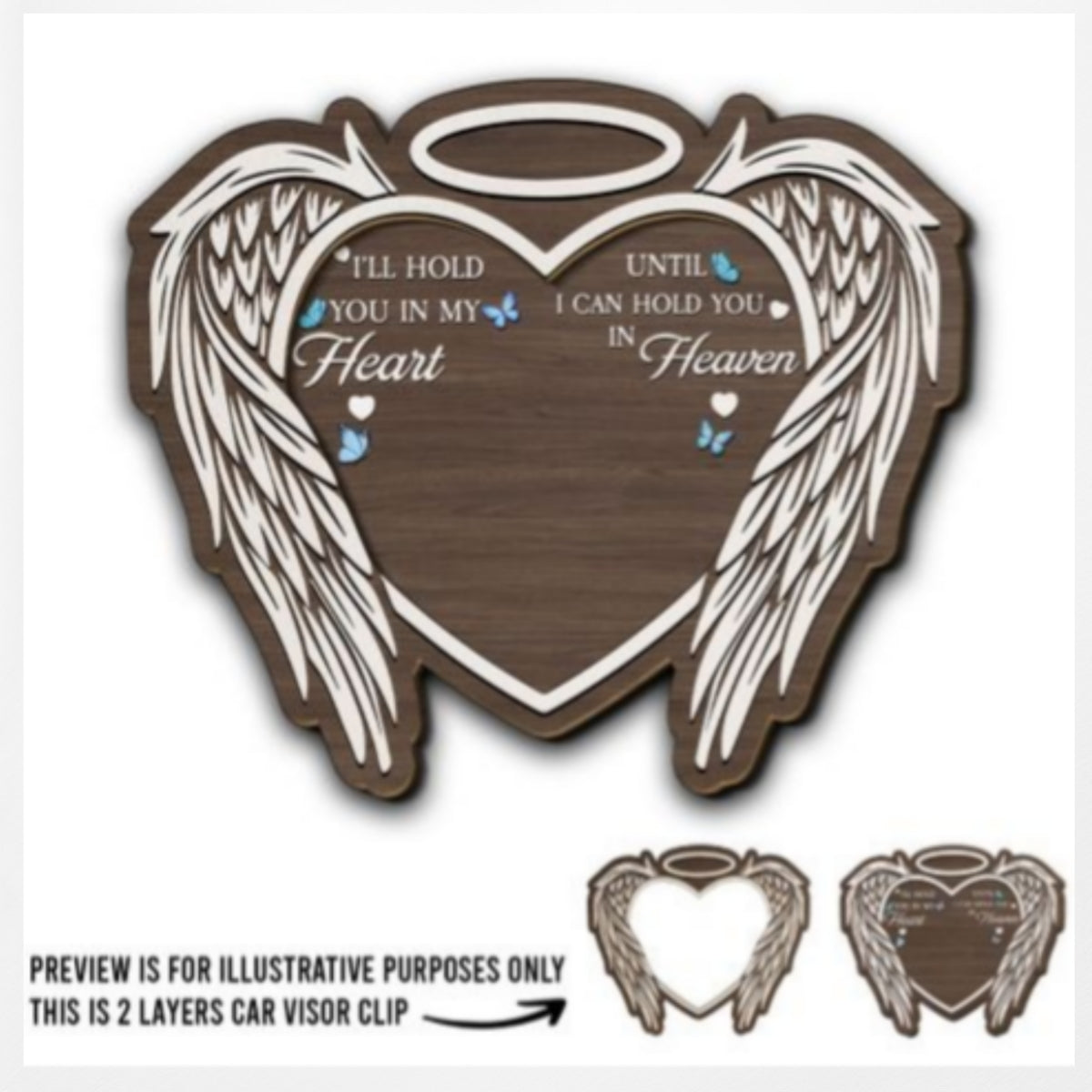 Hold You In My Heart - Personalized Custom Car Visor Clip