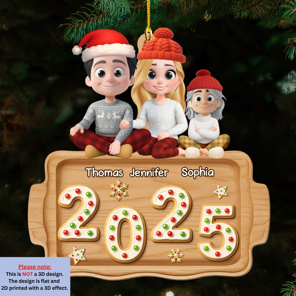 Family Cookies Dreams - Personalized Custom 3D Effect Wood Ornament