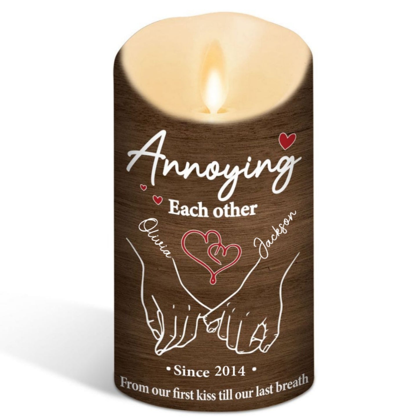 Annoying Each Other - Personalized Custom LED Candle